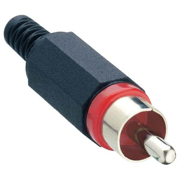 Afbeelding van RCA steker pvc tule zwart rood Lumberg